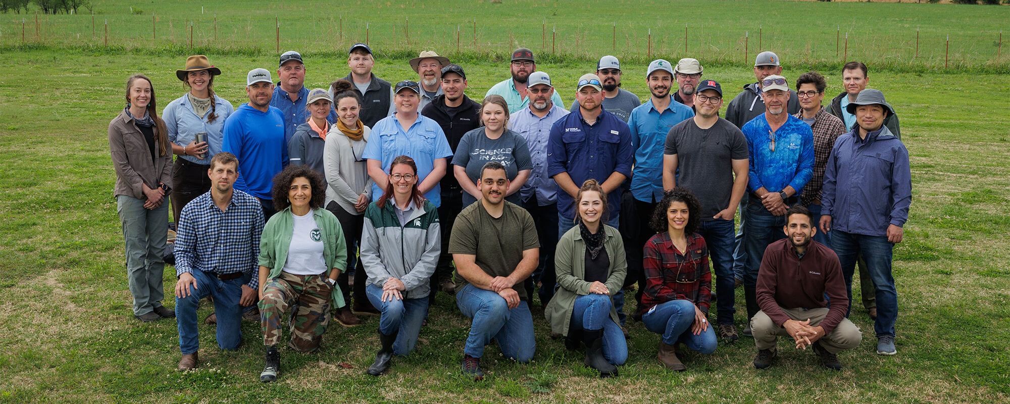 The field sampling team poses for a photo.